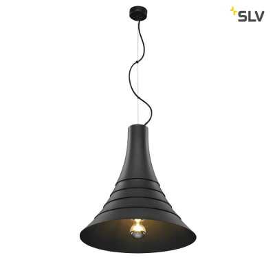 SLV BATO 45 PD, Indoor Pendelleuchte, schwarz, E27, max. 60W