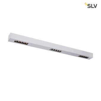 SLV Q-LINE CL, LED Indoor Deckenaufbauleuchte, 1m, BAP, silber, 3000K