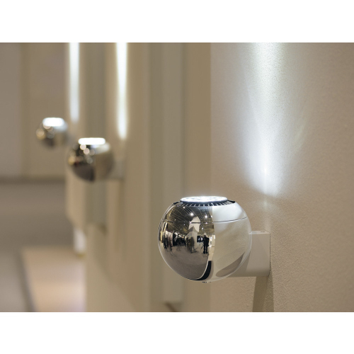 SLV LIGHT EYE BALL Wandleuchte, chrom/weiss, GU10, max. 75W