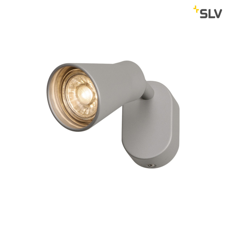 SLV AVO CW Single, Indoor Wand- und Deckenaufbauleuchte, QPAR51, silber, max. 50W