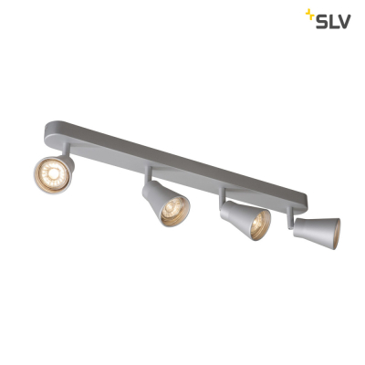 SLV AVO CW Quad, Indoor Wand- und Deckenaufbauleuchte, QPAR51, silber, max. 50W