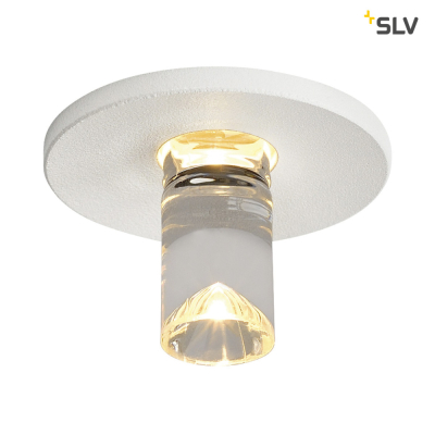 SLV LED Lightpoint Einbauleuchte, rund, mattweiss, 1W LED, 3000K