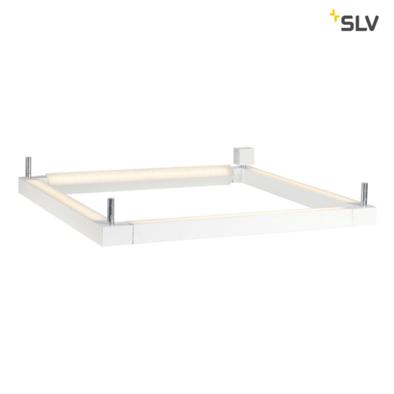 SLV OPEN GRILL LED, Double Twist Wand- und Deckenleuchte, eckig, weiss