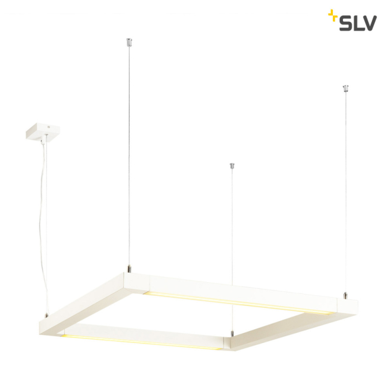 SLV OPEN GRILL LED, Double Twist Pendelleuchte, eckig, weiss