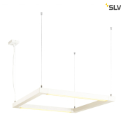 OPEN GRILL LED, Double Twist Pendelleuchte, eckig, weiss