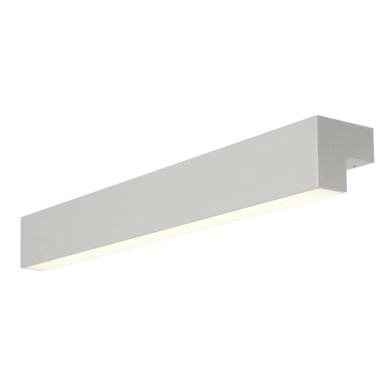 SLV L-LINE 60 LED, Wand- und Deckenleuchte, IP44, 3000K, 700lm, silbergrau