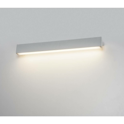 SLV L-LINE 60 LED, Wand- und Deckenleuchte, IP44, 3000K, 700lm, silbergrau