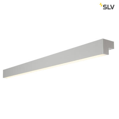 SLV L-LINE 120 LED, Wand- und Deckenleuchte, IP44, 3000K, 3000lm, silber