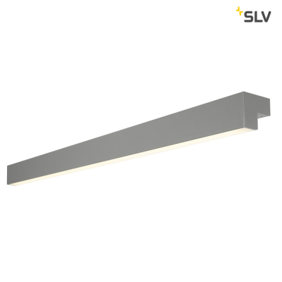 SLV L-LINE 120 LED, Wand- und Deckenleuchte, IP44, 3000K, 3000lm, mausgrau