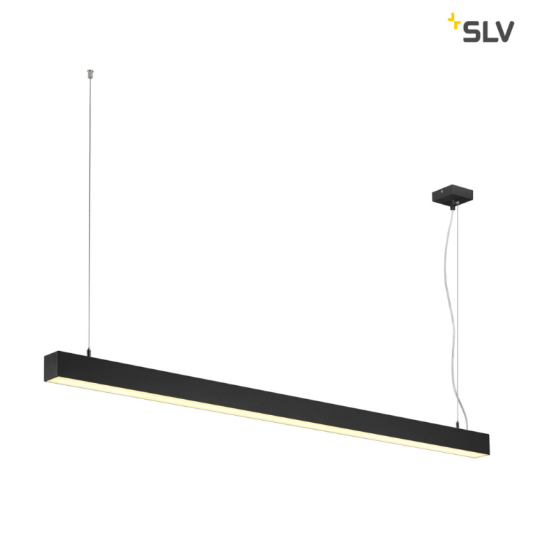 SLV Q-LINE DALI SINGLE LED, Pendelleuchte, dimmbar, 1500mm, schwarz