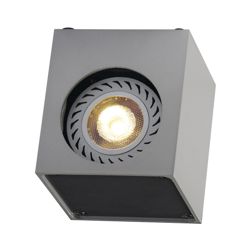 SLV ALTRA DICE Wandleuchte, WL-1, eckig, silbergrau/schwarz, GU10, max. 35W