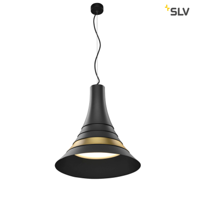 SLV BATO 45 PD, LED Indoor Pendelleuchte, schwarz/messing, LED, 2700K