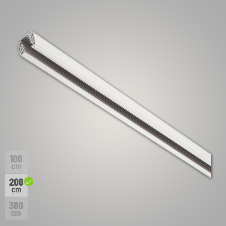 SLV S-TRACK 3-Phasen Stromschiene 2m weiß Aufbauschiene