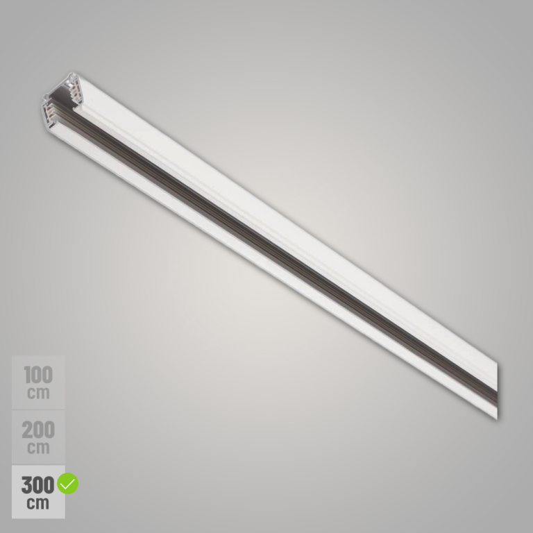 SLV S-TRACK 3-Phasen Stromschiene 3m weiß Aufbauschiene