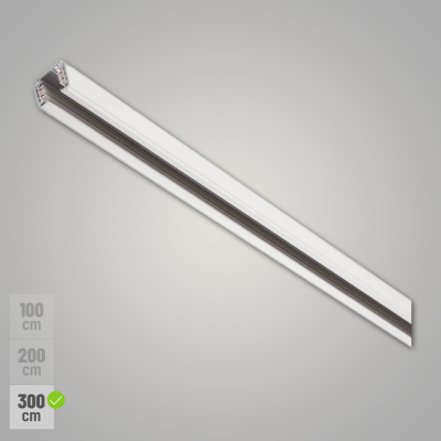 SLV S-TRACK 3-Phasen Stromschiene 3m weiß Aufbauschiene