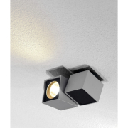 ALTRA DICE SPOT 1 Deckenleuchte, eckig, silbergrau/ schwarz, GU10, max. 50W