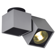 ALTRA DICE SPOT 1 Deckenleuchte, eckig, silbergrau/ schwarz, GU10, max. 50W
