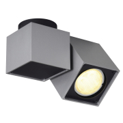 ALTRA DICE SPOT 1 Deckenleuchte, eckig, silbergrau/ schwarz, GU10, max. 50W