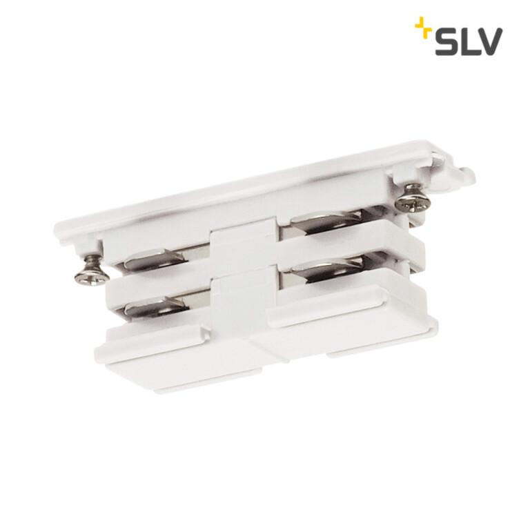 SLV Mini-Verbinder für S-TRACK 3P.-Schiene, elektrisch, verkehrsweiss