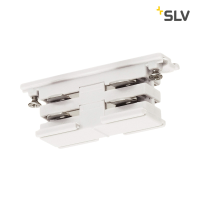 Mini-Verbinder für S-TRACK 3P.-Schiene, elektrisch, verkehrsweiss