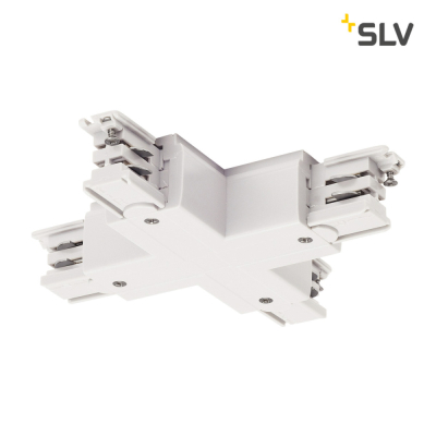 X-Verbinder für S-TRACK 3P.- Schiene, verkehrsweiß