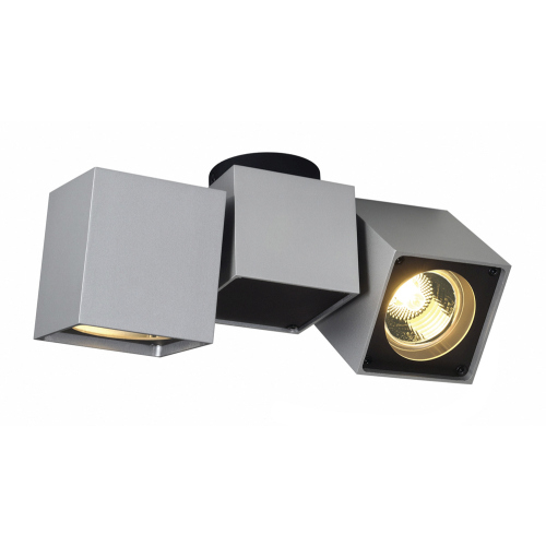 SLV ALTRA DICE SPOT 2 Deckenleuchte, silbergrau/schwarz, 2xGU10, max. 2x 50W
