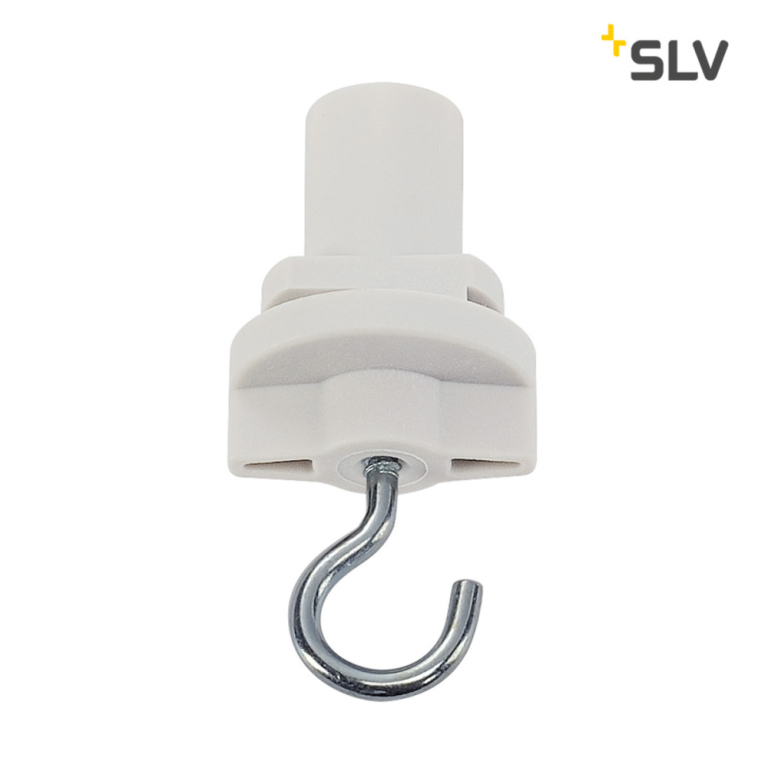 SLV 3P.-Adapter mit Haken für S-TRACK 3P.-Schiene, verkehrsweiß