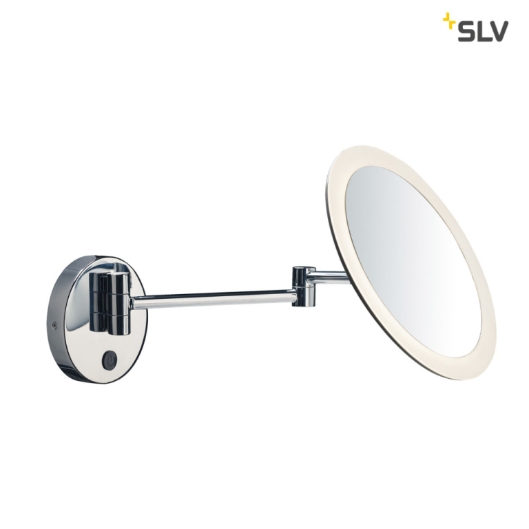 SLV MAGANDA WL LED Badspiegel Kosmetikspiegel Wandbefestigung chrom, IP44, 3000K
