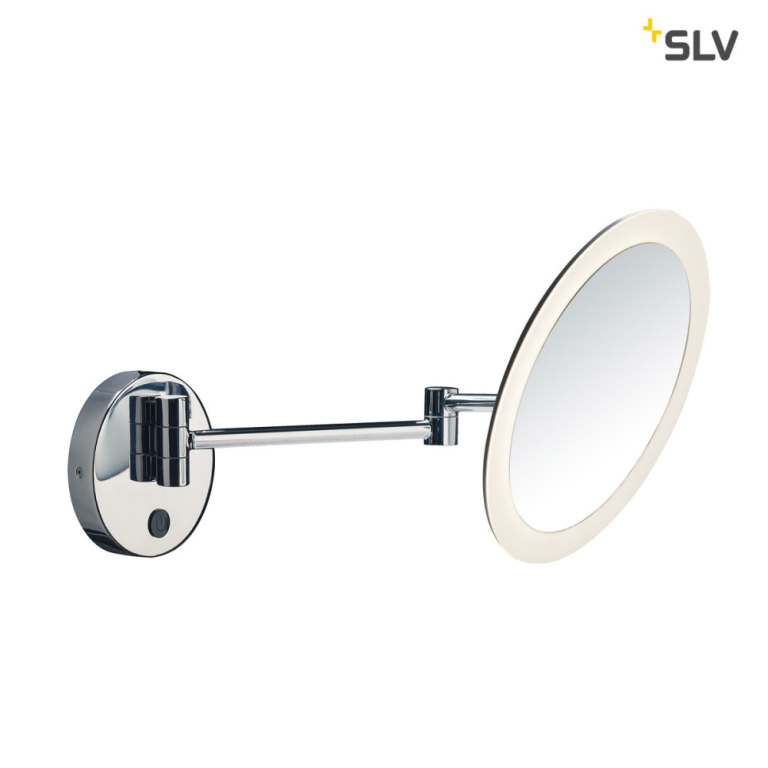 SLV MAGANDA WL LED Badspiegel Kosmetikspiegel Wandbefestigung chrom, IP44, 3000K