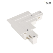 EUTRAC L-Verbinder für 3-Phasen Einbauschiene, verkehrsweiss, Erde aussen