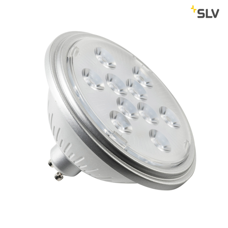 SLV LED Leuchtmittel, QPAR111, GU10, 7W, 3000K, 13° silber