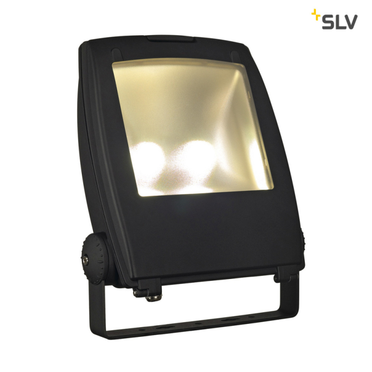 SLV LED FLOOD LIGHT 80W, schwarz, 3000K, 90°