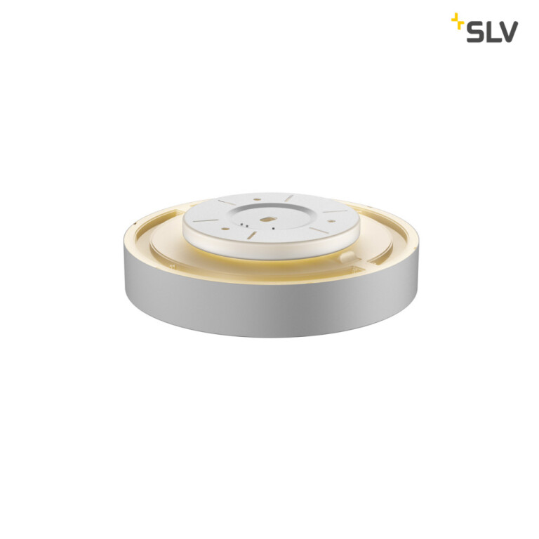 SLV MEDO 40 CW, CORONA, LED Indoor Wand- und Deckenaufbauleuchte, TRIAC, silbergrau 3000/4000K