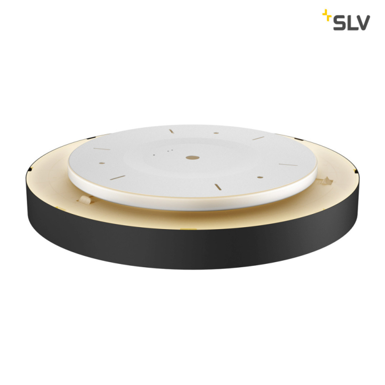 SLV MEDO 60 CW, CORONA, LED Indoor Wand- und Deckenaufbauleuchte, TRIAC, schwarz, 3000/4000K