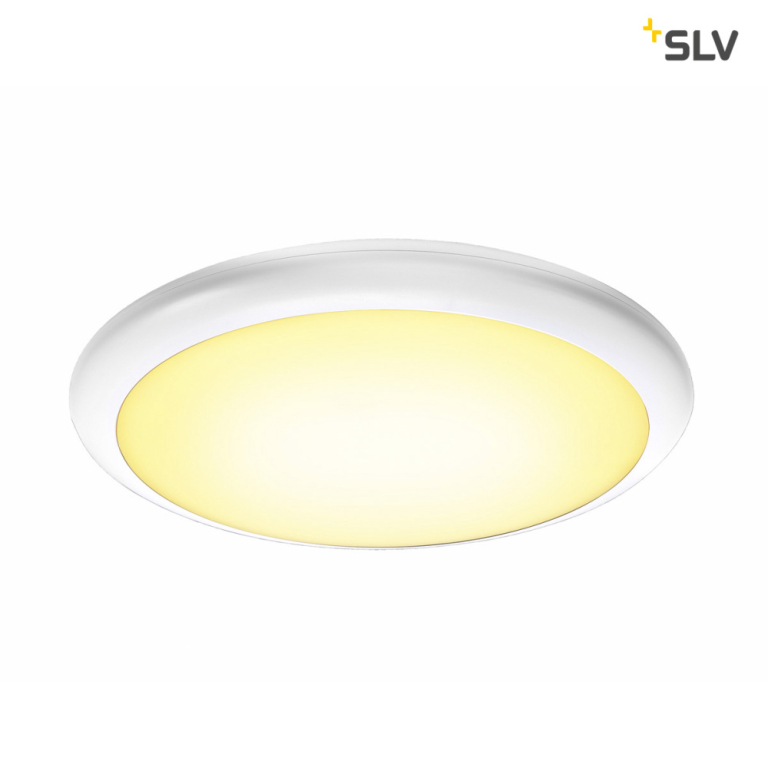 SLV RUBA 20 CW Sensor, LED Outdoor Wand- und Deckenaufbauleuchte, weiß IP65 3000/4000K