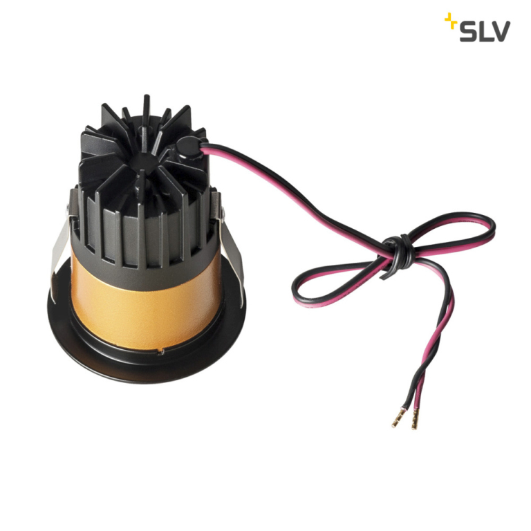 SLV TRITON MINI DL, LED Indoor Deckeneinbauleuchte, schwarz/gold, 2700K, 15°