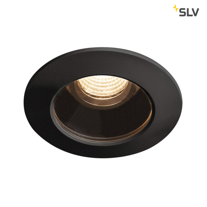 SLV VARU DL, LED Outdoor Deckeneinbauleuchte, schwarz, IP20/65, 2700K