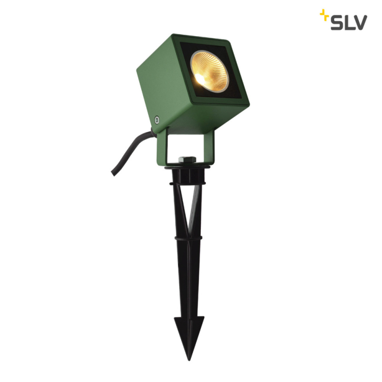 SLV NAUTILUS 10 Spike, LED Outdoor Erdspießleuchte, grün IP65 3000K, 45°