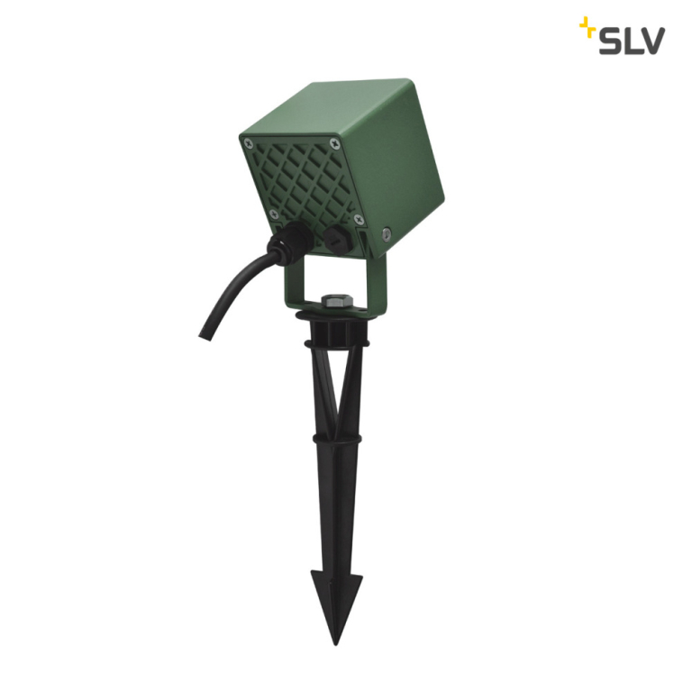 SLV NAUTILUS 10 Spike, LED Outdoor Erdspießleuchte, grün IP65 3000K, 45°