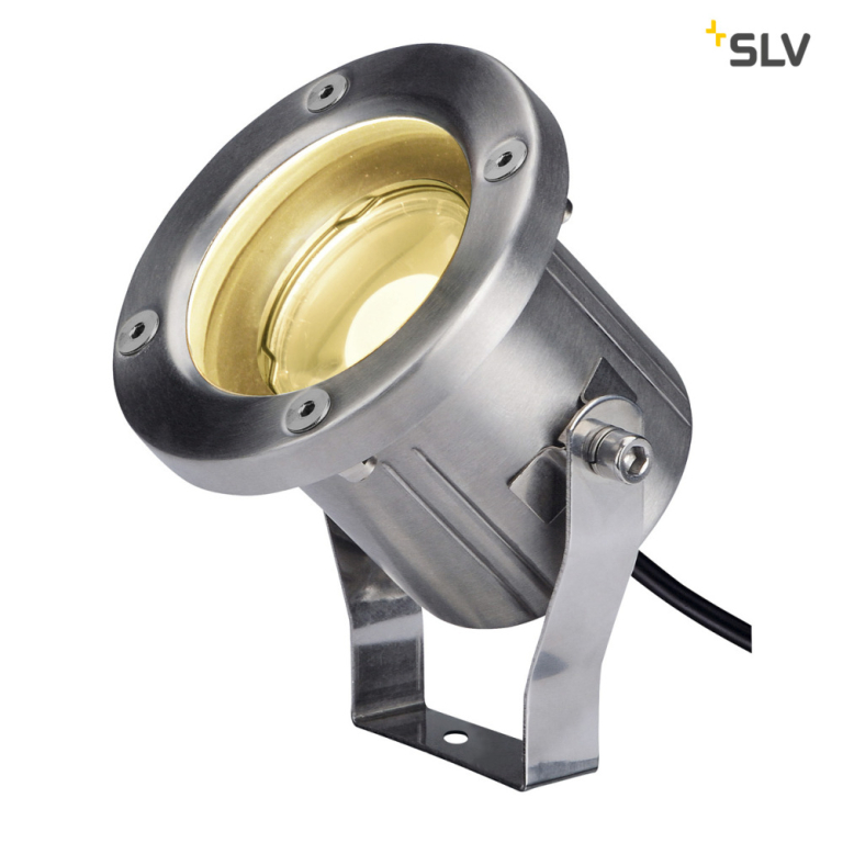 SLV NAUTILUS SPIKE, LED Outdoor Erdspießleuchte, Edelstahl 316, IP55, 3000K