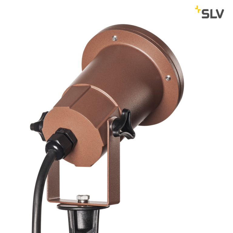 SLV BIG NAUTILUS QPAR51, Outdoor Erdspießleuchte, rost farbend, IP65 max. 11W