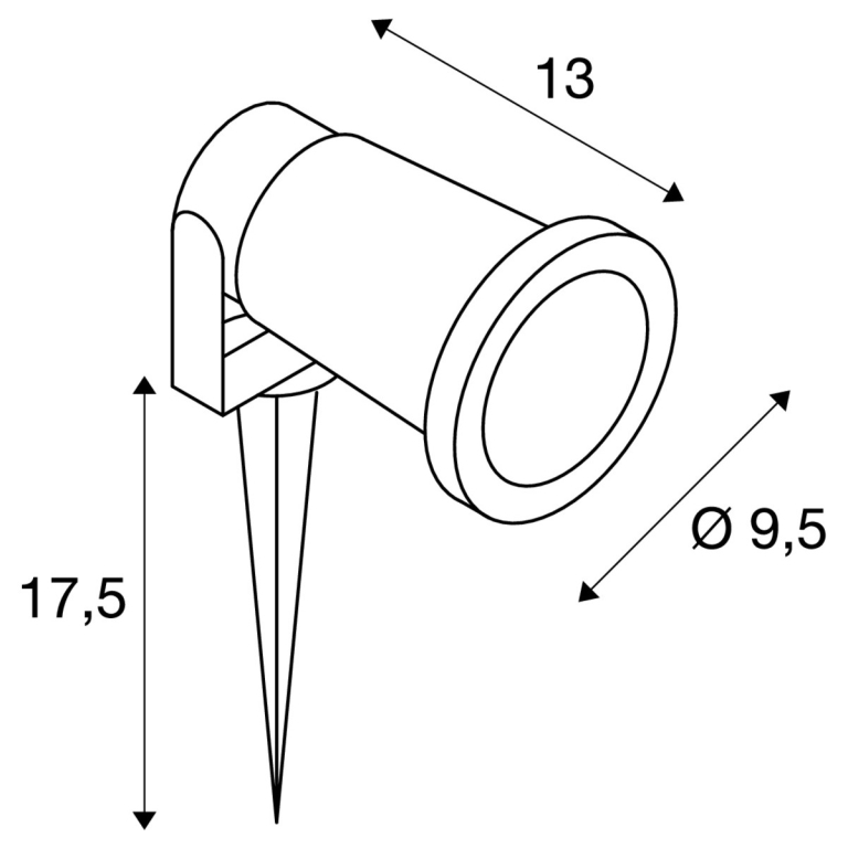 SLV BIG NAUTILUS QPAR51, Outdoor Erdspießleuchte, grün IP65 max. 11W