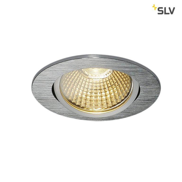 SLV NEW TRIA rund, LED Indoor Deckeneinbauleuchte, alu gebürstet, 1800-3000K 7,2W