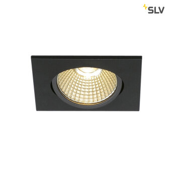 SLV NEW TRIA eckig, LED Indoor Deckeneinbauleuchte, schwarz, 1800-3000K, 7,2W