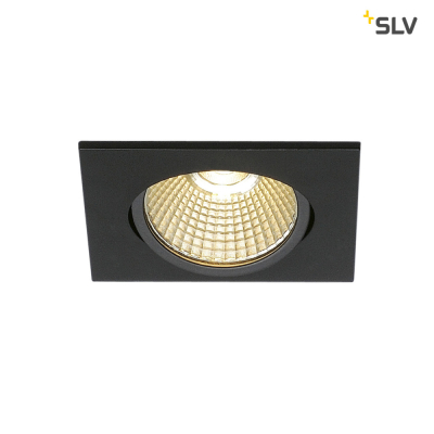 SLV NEW TRIA eckig, LED Indoor Deckeneinbauleuchte, schwarz, 1800-3000K, 7,2W