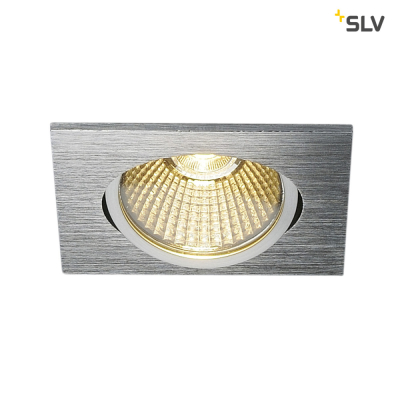 SLV NEW TRIA eckig, LED Indoor Deckeneinbauleuchte, alu gebürstet, 1800-3000K 7,2W