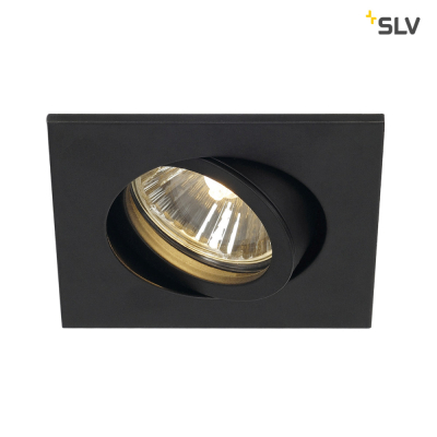 SLV NEW TRIA 68 square, Indoor Deckeneinbauleuchte, QPAR51, schwarz, 50W