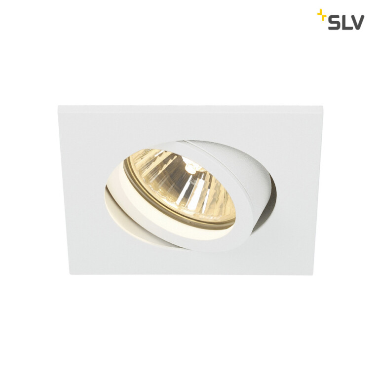 SLV NEW TRIA 68 square, Indoor Deckeneinbauleuchte, QPAR51, weiß, 50W