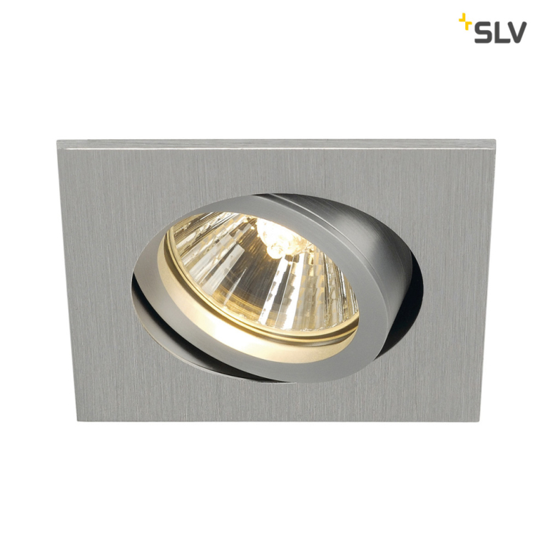 SLV NEW TRIA 68 square, Indoor Deckeneinbauleuchte, QPAR51 alubrushed 50W