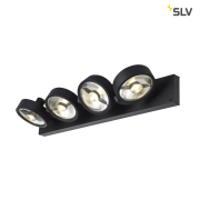 KALU CW, Indoor Wand- und Deckenaufbauleuchte, quad, QPAR111, schwarz, 4x75W